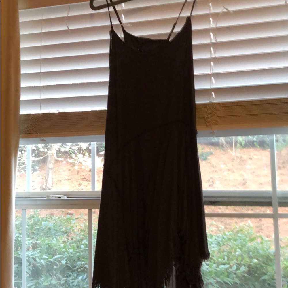 Madras charcoal brown or kind a looking gray dress